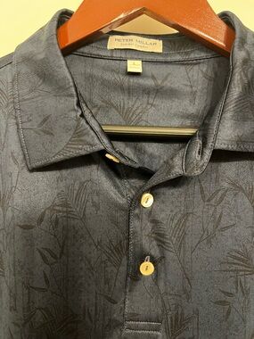 Peter Millar Men's Dark Patterned Button-Down Shirt